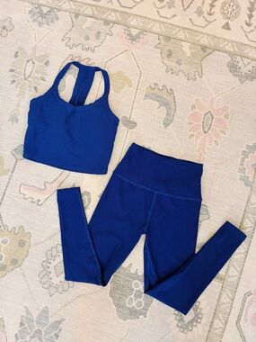 Beyond Yoga Marine Blue Heather Spacedye Set